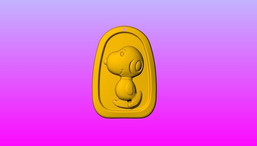 Snoopy Key ring pendant  3D Print 245575