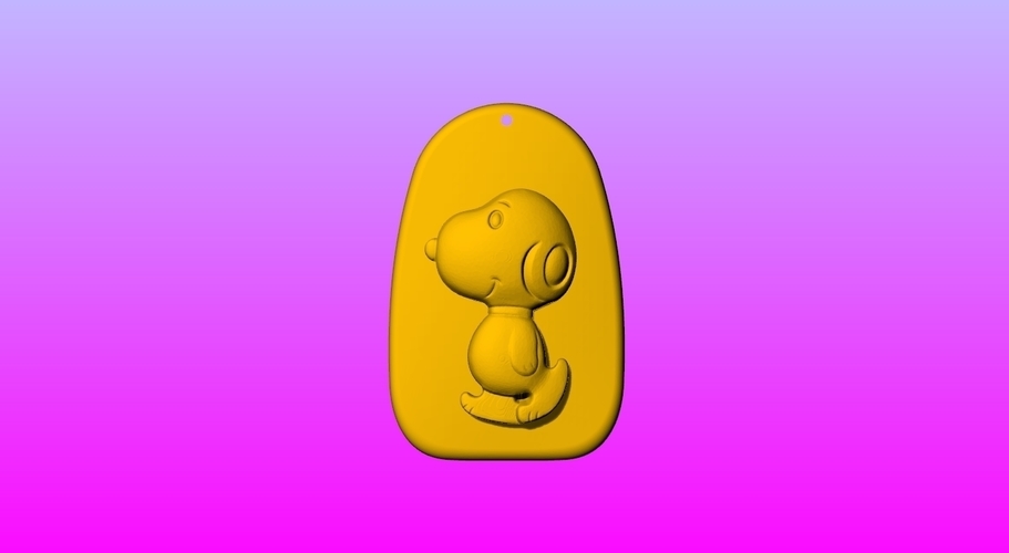 Snoopy Key ring pendant  3D Print 245576
