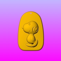 Small Snoopy Key ring pendant  3D Printing 245576