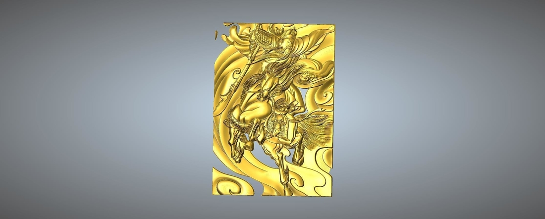 Guan Gong Pendant 28-34 3D Print 245592