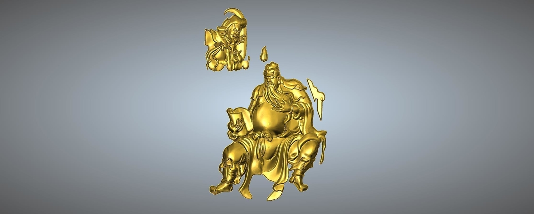 Guan Gong Pendant 21-27 3D Print 245603