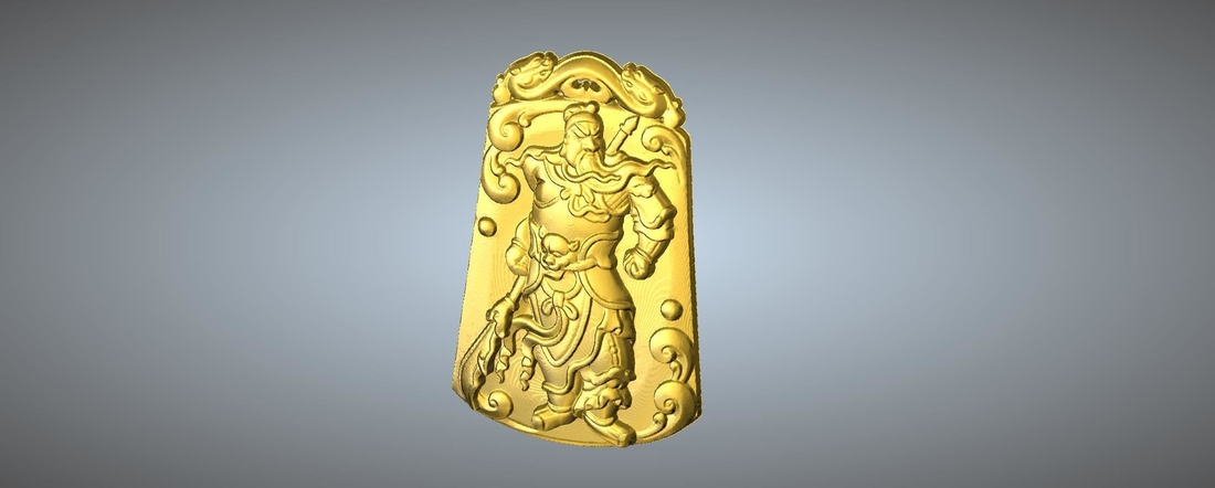 Guan Gong Pendant 21-27 3D Print 245604