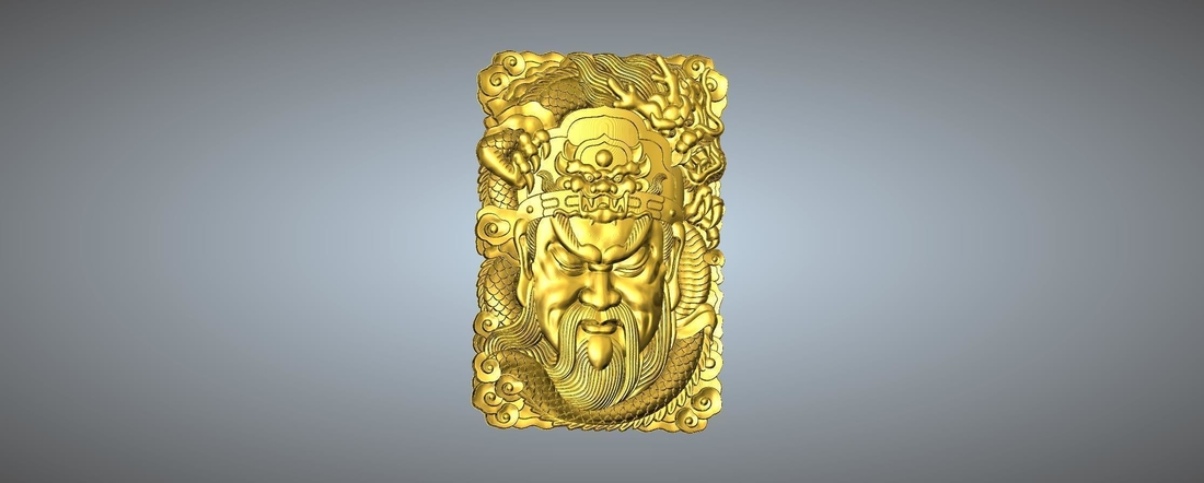 Guan Gong Pendant 35-41 3D Print 245608