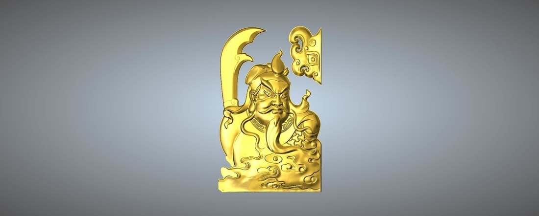Guan Gong Pendant 35-41 3D Print 245611