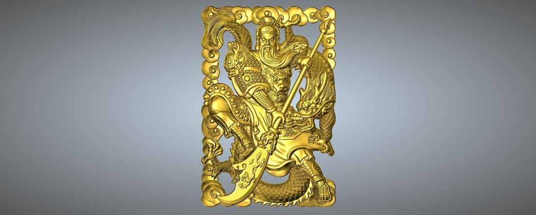 Guan Gong Pendant 42-48 3D Print 245619