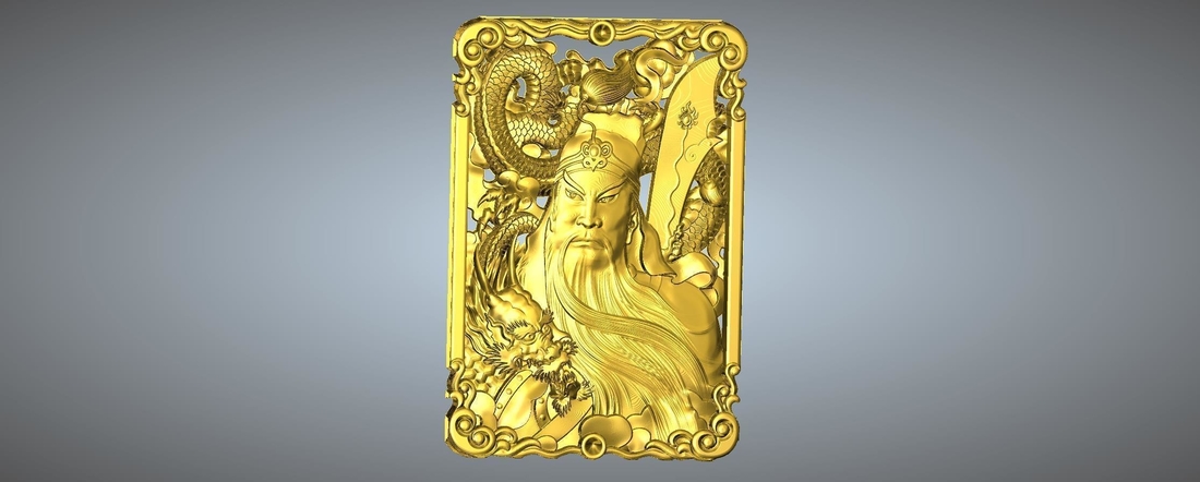 Guan Gong Pendant 42-48 3D Print 245621