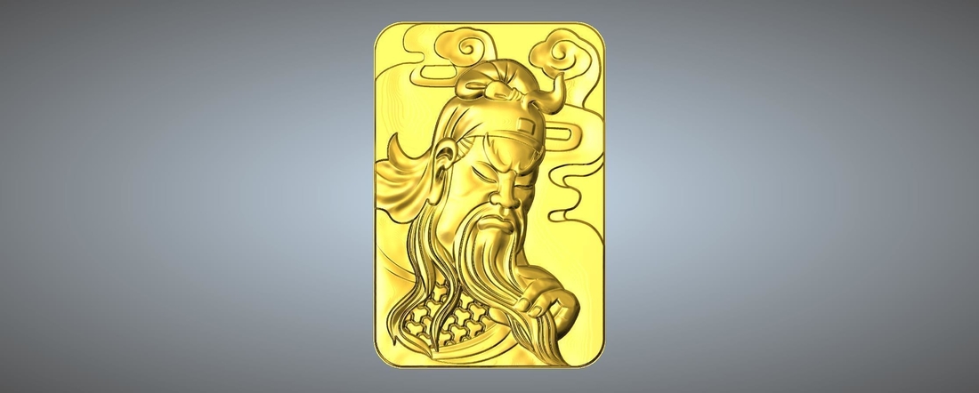 Guan Gong Pendant 42-48 3D Print 245622