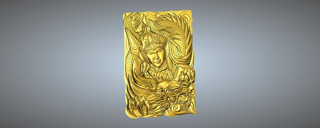 Guan Gong Pendant 42-48 3D Print 245624