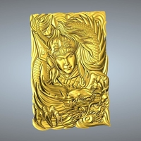 Small Guan Gong Pendant 42-48 3D Printing 245624
