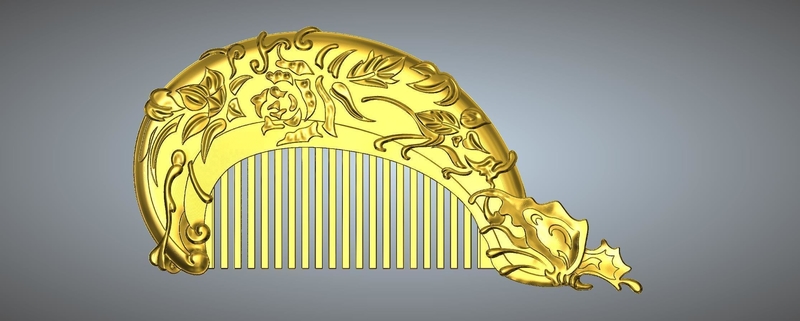 Butterfly love flower comb