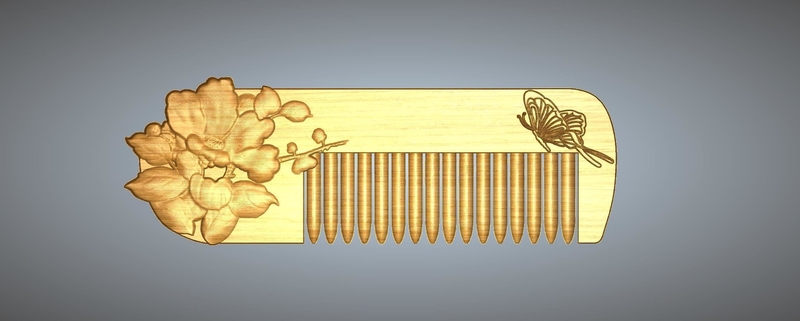 Camellia Butterfly Comb