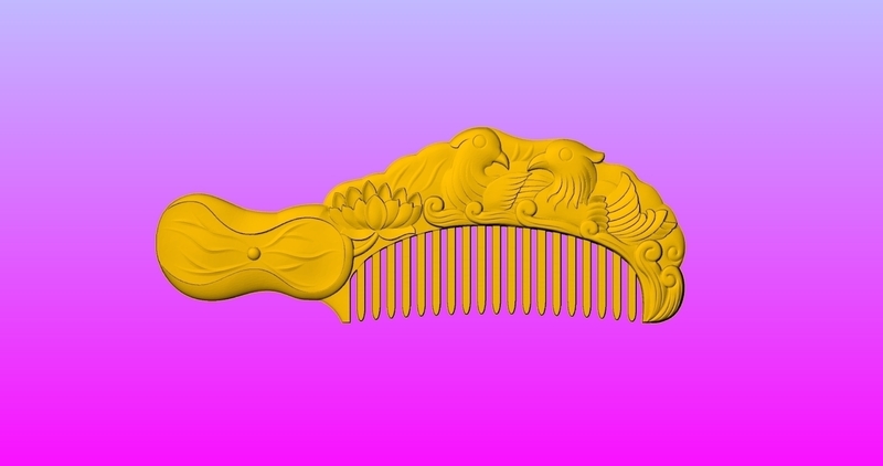 Mandarin ducks dabble comb