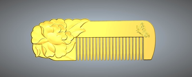 Peony butterfly comb
