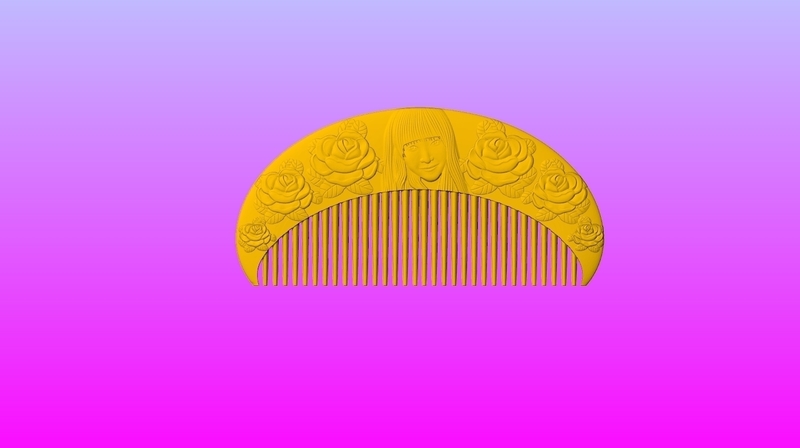Rose beauty comb