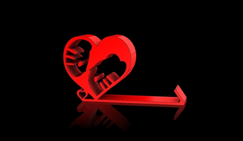 Kitty Couple phone holder 9