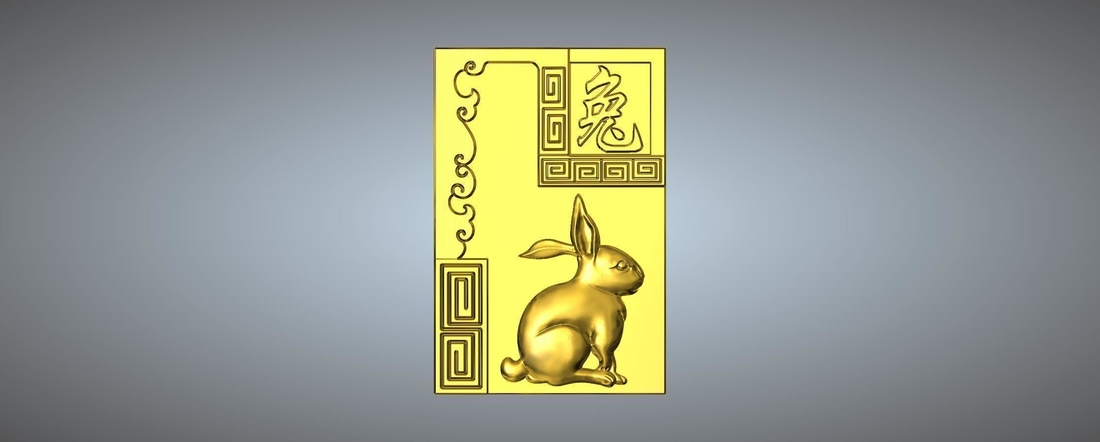 Textured Chinese zodiac 3D Print 245729