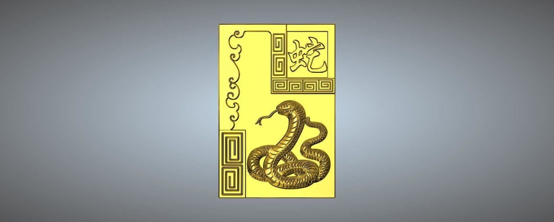 Textured Chinese zodiac 3D Print 245731