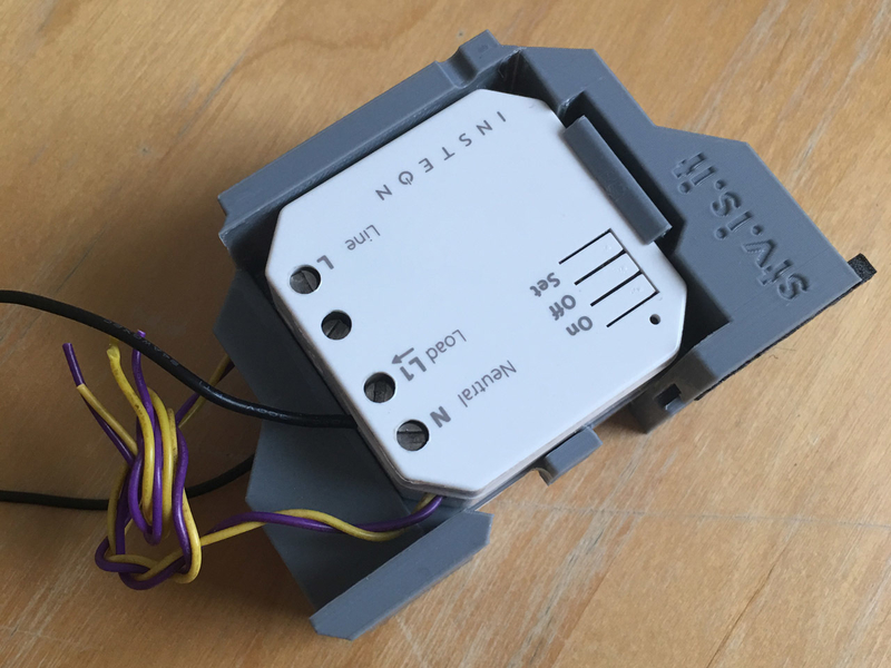 Insteon 2 Micro Modules DIN rail stand