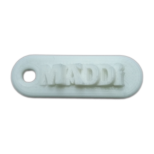 MADDI Personalized keychain embossed letters 3D Print 245821