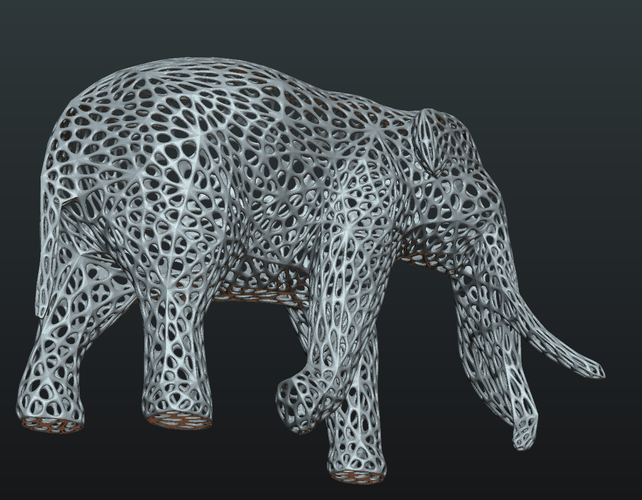 Mesh Elephant 3D Print 245847
