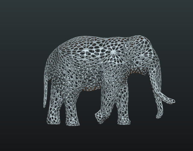 Mesh Elephant 3D Print 245854