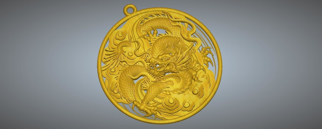 Dragon pendant 3D Print 245878