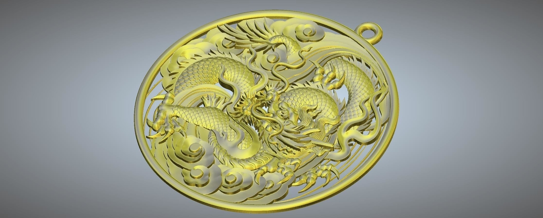 Dragon pendant 3D Print 245879