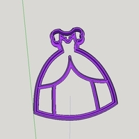 PRINCESS DRESS COOKIES CUTTER  - Thumbnail 1