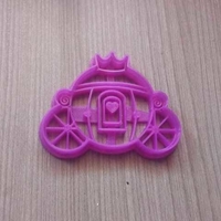 Small CARRUAJE PRINCESA CORTANTE DE GALLETAS 3D Printing 246010