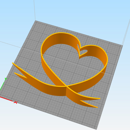 DESKTOP HEART RIBBON FLOWER HOLDER 3D Print 246535