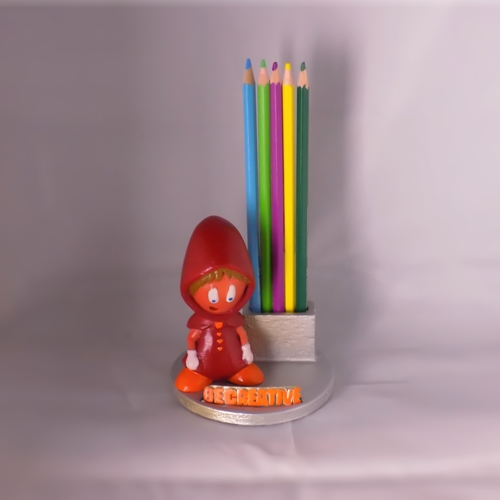 Red chaperone pencil holder 3D Print 246562