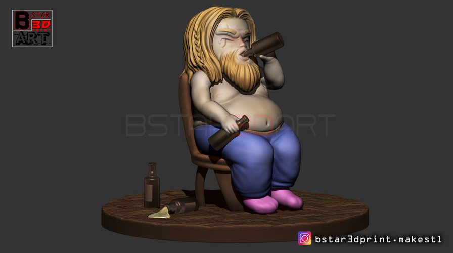 Thor Fat CHIBI version - Avenger 4 ENDGAME - from Marvel 3D Print 246578