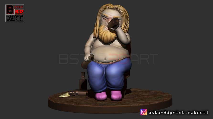 Thor Fat CHIBI version - Avenger 4 ENDGAME - from Marvel 3D Print 246579