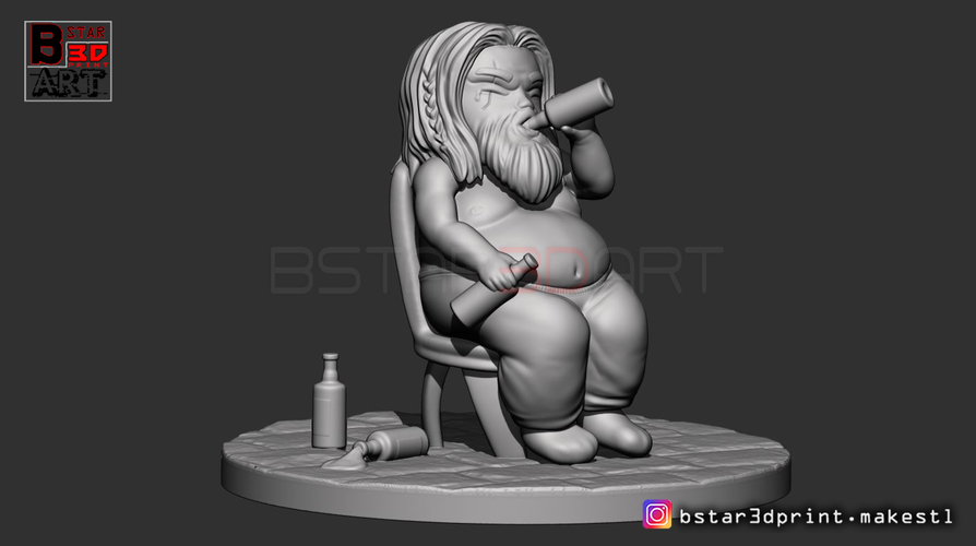 Thor Fat CHIBI version - Avenger 4 ENDGAME - from Marvel 3D Print 246586