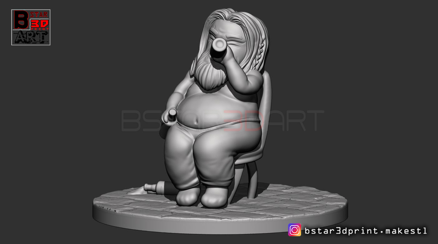 Thor Fat CHIBI version - Avenger 4 ENDGAME - from Marvel 3D Print 246587