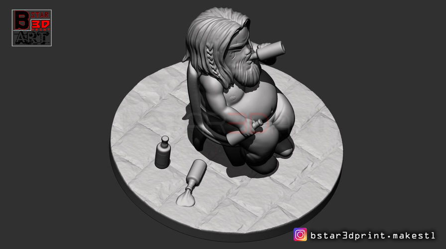 Thor Fat CHIBI version - Avenger 4 ENDGAME - from Marvel 3D Print 246591