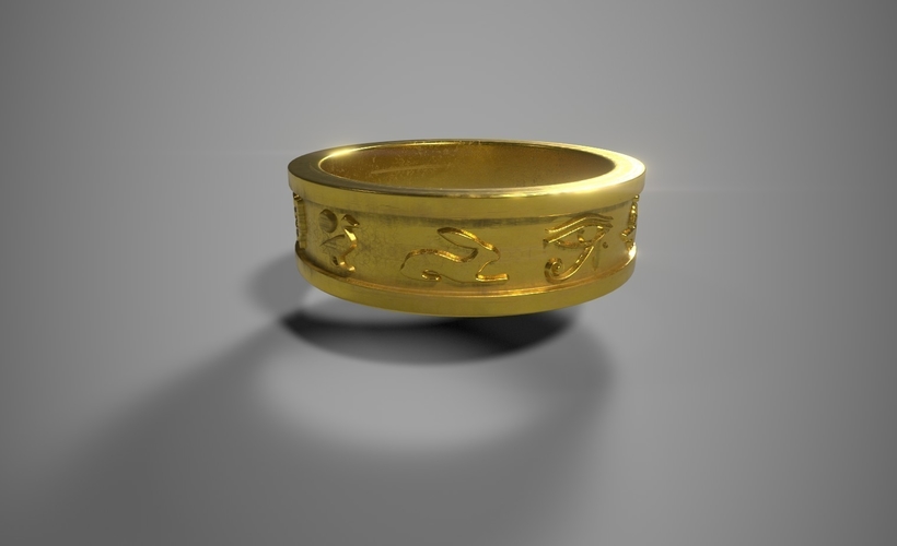 Egyptian Ring 3D Print 246640