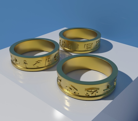 Egyptian Ring 3D Print 246641
