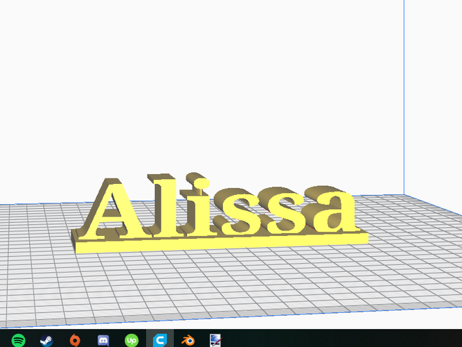 Alissa's Name Tag 3D Print 246680
