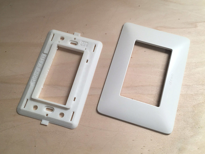 Bticino Matix - Insteon mini remote wall mount bracket 3D Print 246790