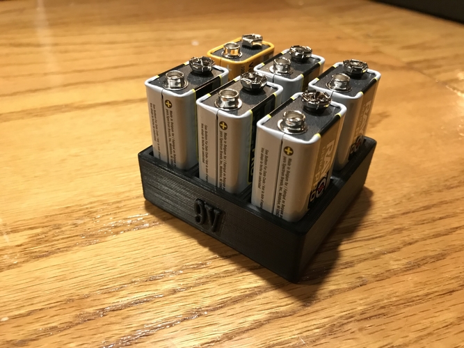 Simple 9V Battery Holder 3D Print 246841
