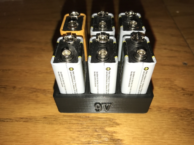 Simple 9V Battery Holder 3D Print 246843