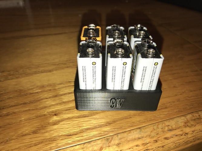 Simple 9V Battery Holder 3D Print 246844