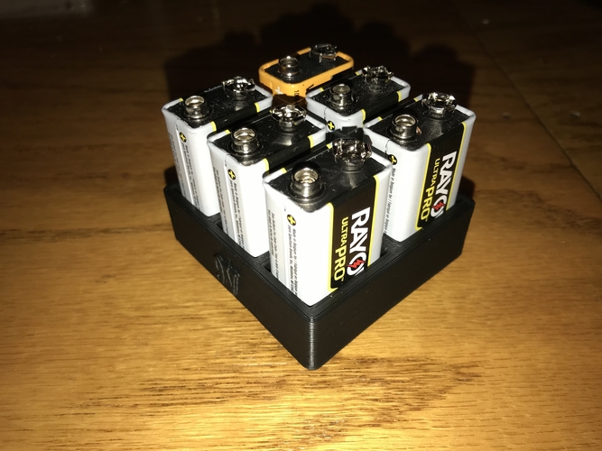 Simple 9V Battery Holder 3D Print 246845