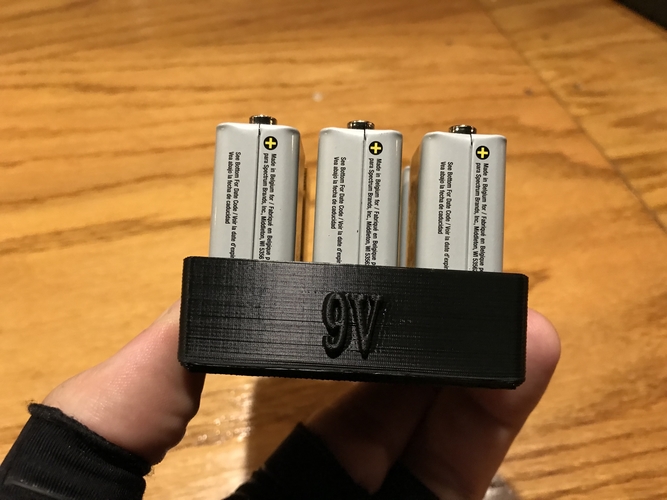 Simple 9V Battery Holder 3D Print 246846