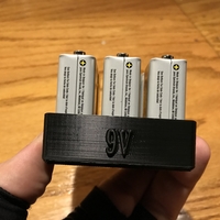Small Simple 9V Battery Holder 3D Printing 246846