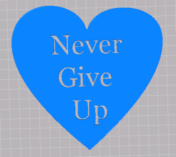 Never Give Up 3D Print 246950