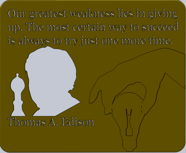 Thomas Edison Quotes 3D Print 246951