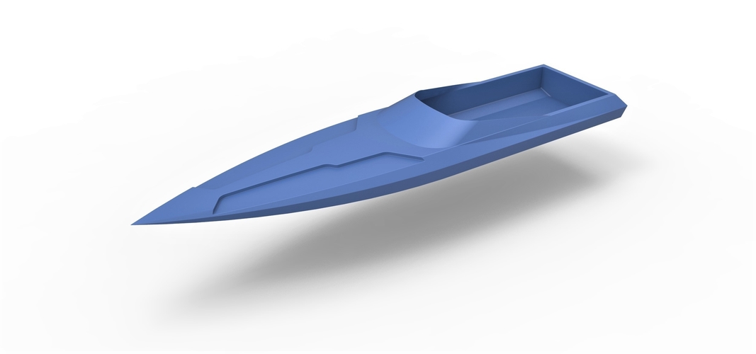 Diecast model Speed boat hull Scale 1:24 3D Print 247006