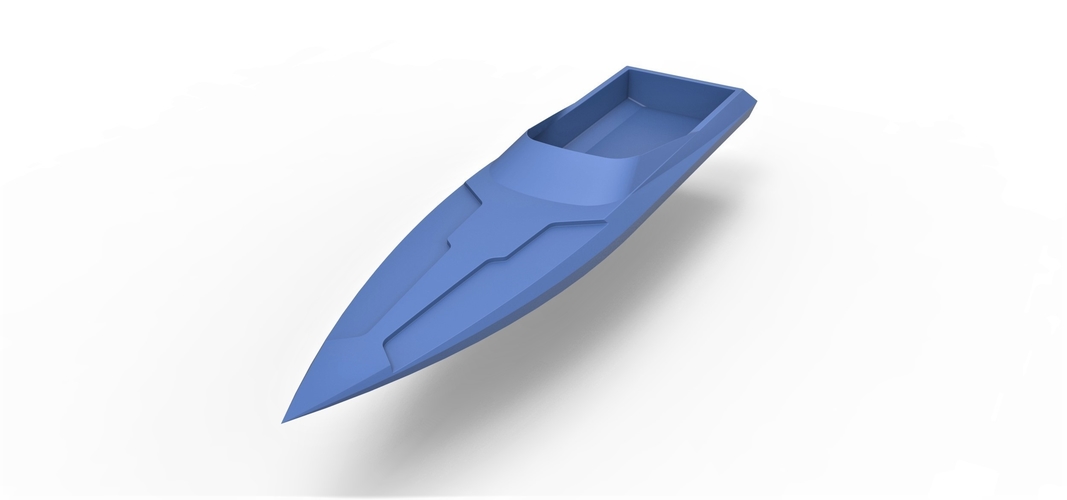 Diecast model Speed boat hull Scale 1:24 3D Print 247008